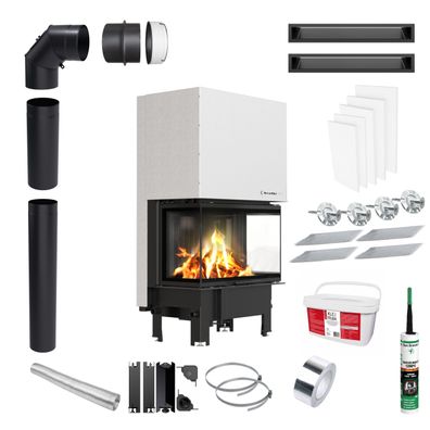Kamineinsatz KRATKI REGNOR 8kW ?200 Schwarz Montagezubehör