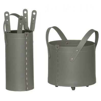 Tocad Designer Kaminbesteckset und Holzkorb Taupe