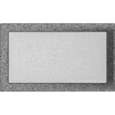 Lüftungsgitter 22x37 schwarz und silber