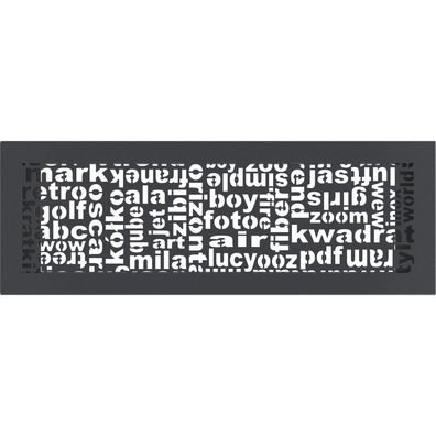 Lüftungsgitter ABC 17x49 Graphite