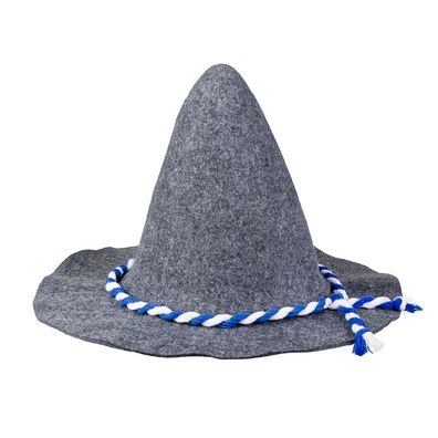 Hut Bayern Oktoberfest Filzhut mit blau-weißer Kordel Trachtenhut für Herren