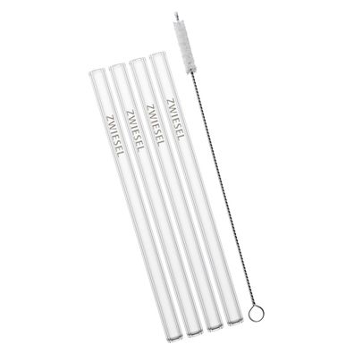 Schott Zwiesel 1 Stück 4er Set Glastrinkhalm kurz tritan· kristall· spülmaschinenf