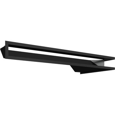Eck-Lüftungsgitter LUFT links 80x40x9 schwarz
