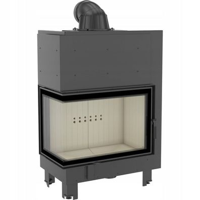 Kamineinsatz aus Stahl KRATKI MBA links 17 kW Ø 200 mit Türfeder