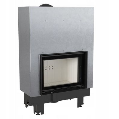 Kamineinsatz aus Stahl KRATKI MBM 10 kW Ø 200 mit Schiebetür mit Türfeder