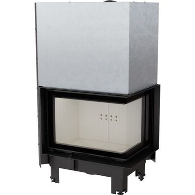 Kamineinsatz aus Stahl KRATKI MBZ rechts 13 kW Ø 200 mit Schiebetür mit Türfeder