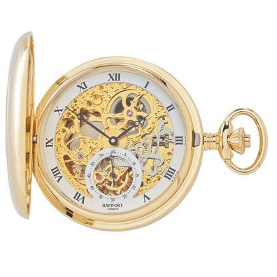 Rapport London - PW44 - Taschenuhr - Mechanisch - 53mm - gelbgold - Half Hunter