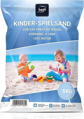 4myBaby Spielsand - 5 kg feiner Quarzsand für Sandkasten | Sicher & Dekorativ