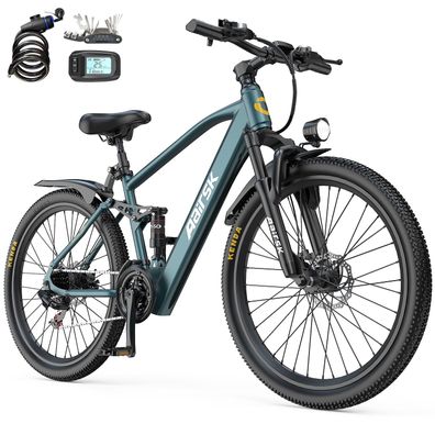 E-Mountainbike 26 Zoll Elektrofahrrad mit 250W 36V 13AH Akku E-Bike Shimano 21-Gang