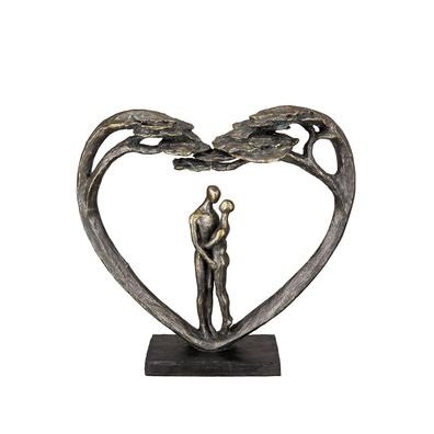 Casablanca Skulptur, Herz, "Love Tree", Paarmotiv, Kunstharz, bronzefarben, , L