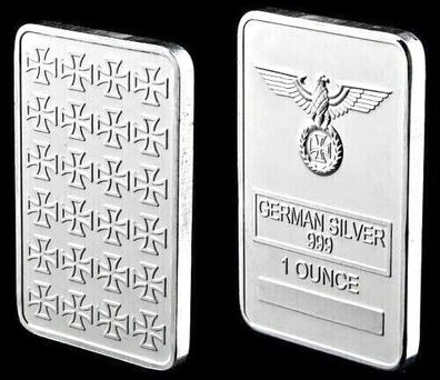 Deutschland Barren 1 Unze in Neusilber (Med160925)
