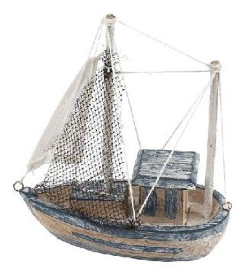 Fischerboot Shabby blau