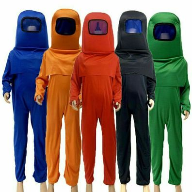 Among Us Kinder Cosplay Kostum Halloween Karneval Party Jumpsuit Gaming Roleplay