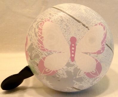 Ding Dong Fahrradklingel Schmetterling weiß Ø 80 mm