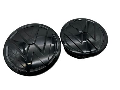 Original VW Emblem schwarz Hochglanz Amarok 2H vorn hinten 2x Logo Zeichen Grill