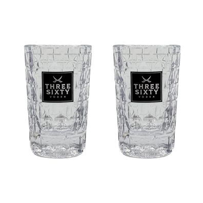 Three Sixty Shotgläser 2er-Set – 2 cl geeicht – Hartplastik