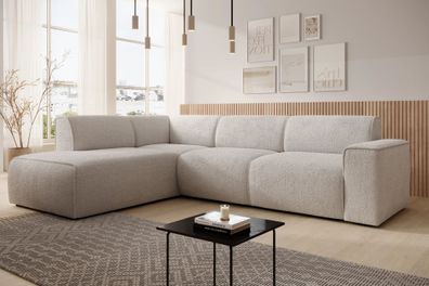 AX LIVING Couch Sofa L Form Didim L Creme - 292 cm stilvoll & bequem L
