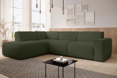 AX LIVING Couch Sofa L Form Didim L Grün - 292 cm, stilvoll & bequem L