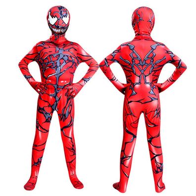 Marvel Venom Carnage Cosplay-Kostum Kinder Superheld Overall Jumpsuit Spielanzug