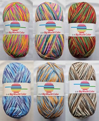 400g G-B Big Wucht Color Wolle Garn zum Stricken Häkeln Besteln GP 32,38€/1kg