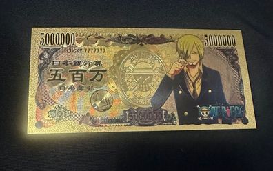Goldfolie Banknote Anime O. Piece - Vinsmoke Sanji (CM1609254)