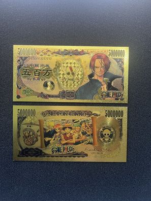 Goldfolie Banknote Anime O. Piece - Shanks (CM1609257)