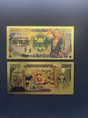 Goldfolie Banknote Anime O. Piece - (Roronoa Zoro) (CM1609258)