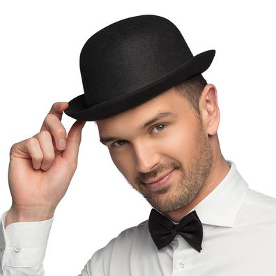 Melonenhut Derby schwarzer Klassiker für Gentleman Karneval-Kostüm Karneval Party
