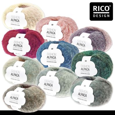 Rico Design 100 g Fashion Alpaca Superfine Heavens Big Cloud Wolle 10 Farben