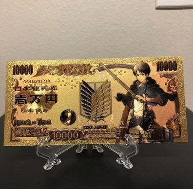Sammler Goldfolie Banknote Attack On Titan - Levi Ackerman (M1609255)