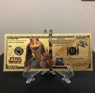 Sammelschein Goldfolie Banknote Star Wars - Jar Jar - (SW1609253)
