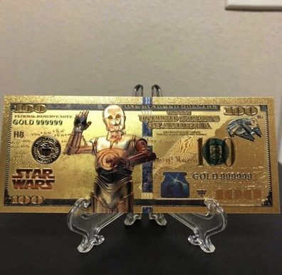 Sammelschein Goldfolie Banknote Star Wars - C-3PO - (SW1609254)