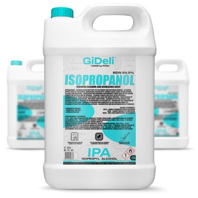 GiDeli Isopropanol 99,9% 15 Liter Reiniger Hochprozentiger Isopropylalkohol IPA