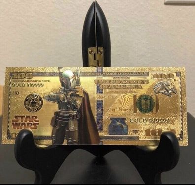 Sammelschein Goldfolie Banknote Star Wars - Boba Fett - (SW1609258)
