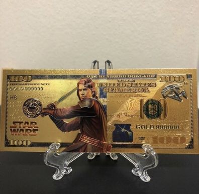 Sammelschein Goldfolie Banknote Star Wars - Anakin Skywalker - (SW16092512)