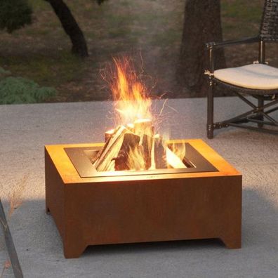 Corten Square 700 Feuerschale Gartenkamin