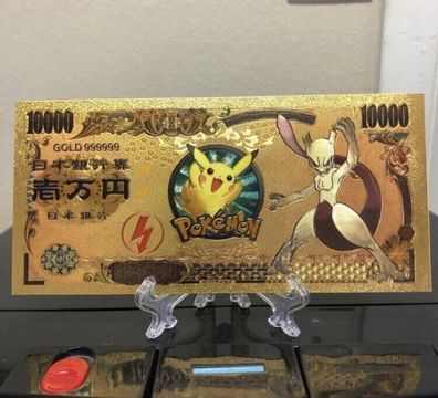 Sammler Goldfolie Banknote Pokemon Mewtwo (P160925)