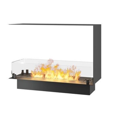 U800 Slim Panorama Ethanolkamin Einbaukassette Einbaukamin