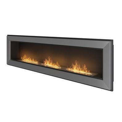 FRAME 1800 Edelstahl Ethanolkamin Einbaukassette : Ohne Schutzglas