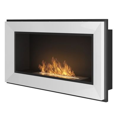 FRAME 900 Ethanolkamin Einbaukassette Weiß : Ohne Schutzglas