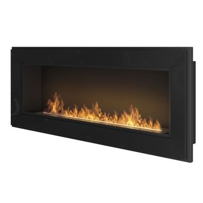 FRAME 1200 Ethanolkamin Einbaukassette Schwarz : Ohne Schutzglas