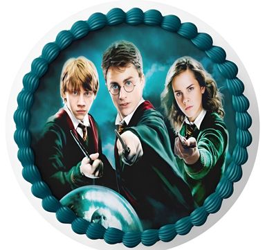 Harry Potter Essbar Zauberer Zuckermasse Tortenbild Tortenaufleger + 4 Muffin 01