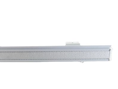Klettprofil aus Aluminium - Weißes Gardinenprofil zur Deckenmontage mit Bügelversch