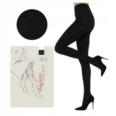 Gatta Madame Baumwoll-Strumpfhose, glatt, Schwarz, Winter