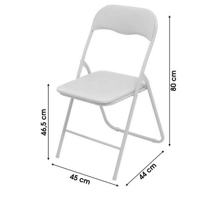 Urban Living Klappstuhl "PRATIK" 45x44x80 cm klappbarer Stuhl 224731 weiß