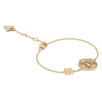 Guess Schmuck Damen-Armband Leaf Goldfarben S JUBB05503JWYGS