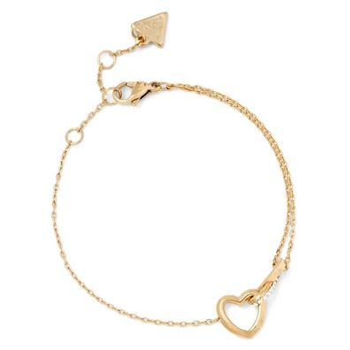 Guess Schmuck Damen-Armband Infinity Herz Goldfarben S JUBB05531JWYGS