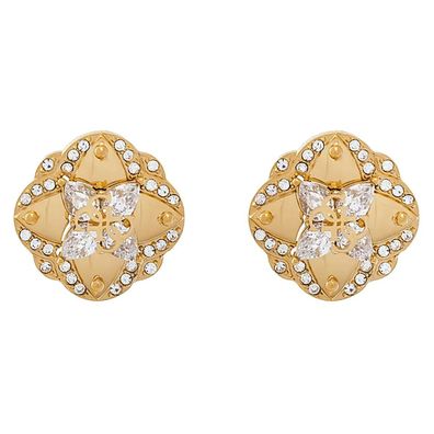 Guess Schmuck Damen-Ohrringe Ohrstecker Leaf Goldfarben JUBE05504JWYGT/U