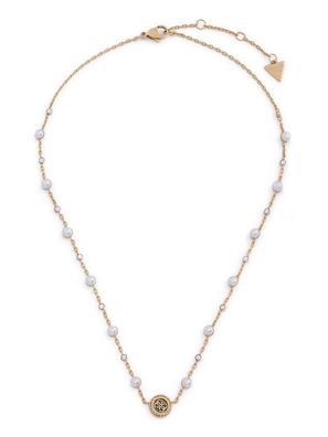 Guess Schmuck Damen-Halskette Multi Pearls 4G Goldfarben JUBN05515JWYGT/U