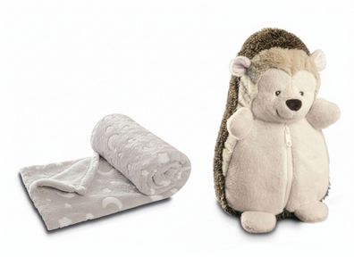 Biederlack Kuscheltier Igel Pixy & Kuscheldecke 75x100cm im Set